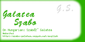 galatea szabo business card